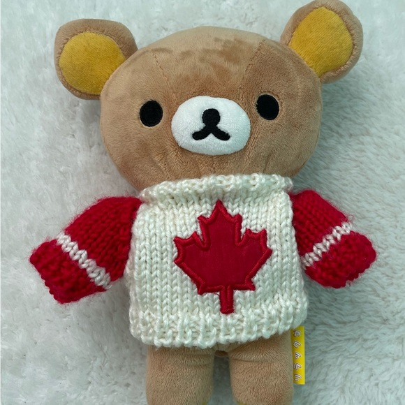 Korilakkuma and Rilakkuma plush with Canada sweater for rilakkuma - Picture 4 of 5